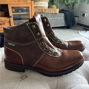 Hawke & Co Men's Two-Tone Brown Leather Boots